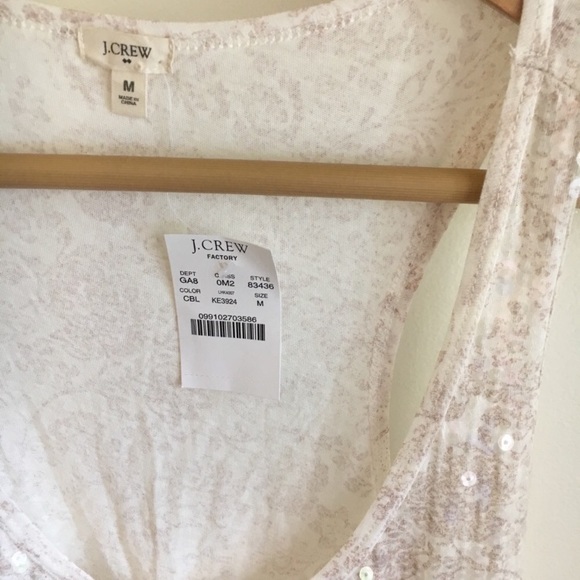 NWT📌 J. Crew Sequin Printed Tank Top - Picture 4 of 8